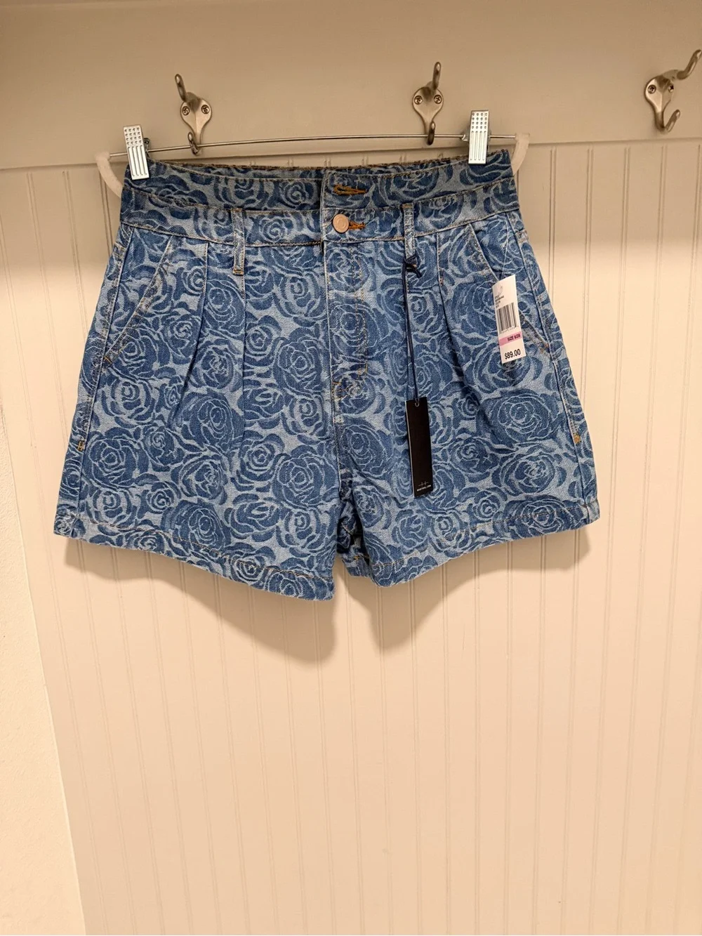Habitual Blue Floral Print Denim Shorts
